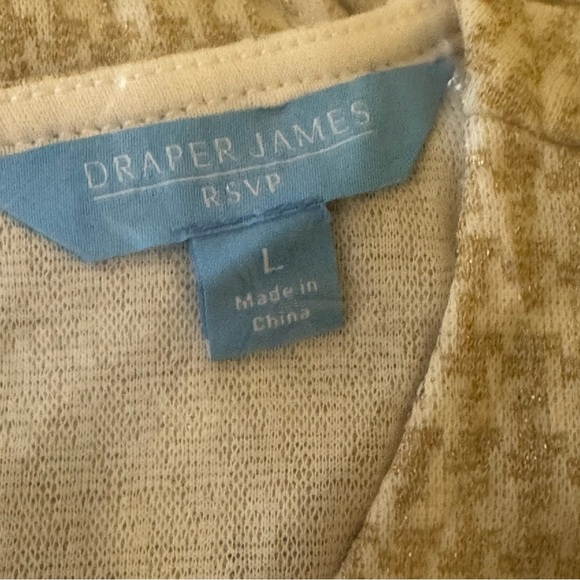 Draper James New Size L Cream Houndstooth Puff Sleeves Tiered Skater Mini Dress - Picture 11 of 13